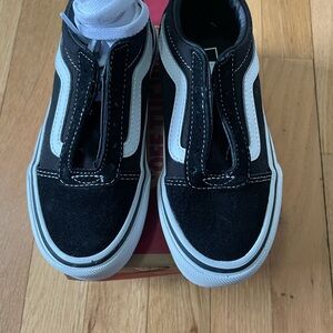 Vans Kids Black and White Slip-On Sneakers